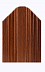 Штакетник металлический МКтрейд 90 мм, под дерево Тёмный Дуб (мультиглосс) фото № 1