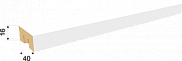 Декоративная интерьерная рейка из МДФ Stella Бриона Белая 2700х40х16