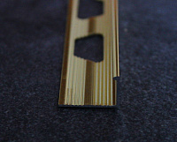 Уголок для плитки (профиль) алюминиевый ПО-Г12 ЗГ глянец, золото