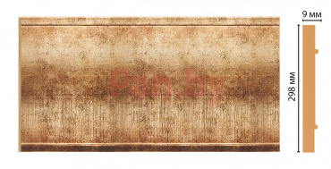 Декоративная панель из полистирола Декомастер Золотой глянец B30-126 2400х298х9 фото № 1
