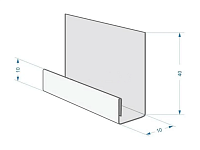 Начальный (стартовый) профиль для фасадных панелей Docke Lux Bergart металлический, 2м