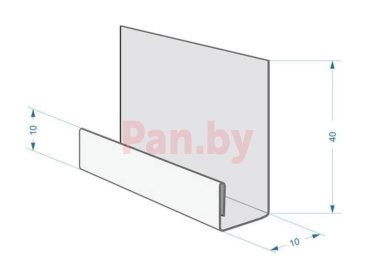 Начальный (стартовый) профиль для фасадных панелей Docke Lux Bergart металлический, 2м фото № 2