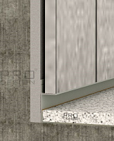 Плинтус универсальный алюминиевый Pro Design Panel 7208 теневой Белый