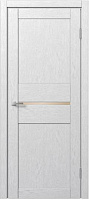 Межкомнатная дверь царговая экошпон МДФ Техно Профиль Dominika 601 Дуб Аляска белый (стекло кремовое)