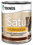 Лак акриловый для саун и бань Teknos Satu Saunasuoja бесцветный глянцевый 0,9 л