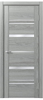 Межкомнатная дверь царговая экошпон МДФ Техно Профиль Dominika 237 Nomad смоки (стекло белое, лакомат)
