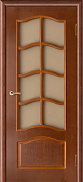 Межкомнатная дверь массив сосны Vilario (Стройдетали) Дельта ДО, Красное дерево (под остекление)