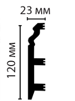 Плинтус напольный из дюрополимера Декомастер D233 (120*23*2000мм)