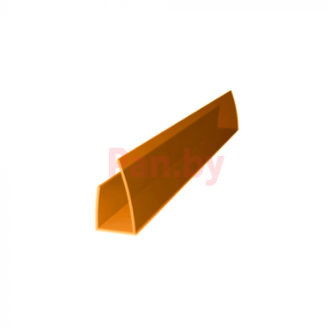 Торцевой профиль для поликарбоната Royalplast 6 мм Оранжевый, 2100мм фото № 1