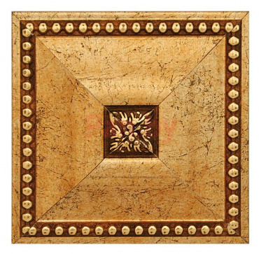 Вставка декоративная из пенополистирола Декомастер Античное золото D209-552 (100*100*22 мм) фото № 1