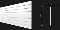 Декоративная реечная панель из дюрополимера Decor-Dizayn Белая Лепнина DD911 2000*240*10 мм