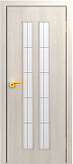 Межкомнатная дверь МДФ ламинированная Юни Стандарт С-39, Беленый дуб (художественное стекло)