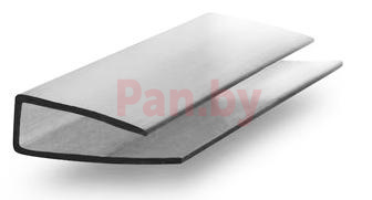 Торцевой профиль для поликарбоната Юг-Ойл-Пласт UP-6 мм серый фото № 1