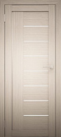 Межкомнатная дверь экошпон Юни Амати 7, Дуб беленый (белое стекло)