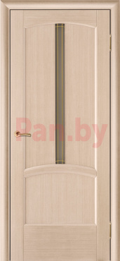 Межкомнатная дверь массив сосны Vilario (Стройдетали) Ветразь ДЧ, Беленый дуб (900х2000)