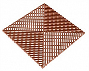 Газонная решетка ПВХ Альта-Профиль с дополнительным обрамлением 0.4*0.4м, коричневый