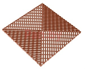 Газонная решетка ПВХ Альта-Профиль с дополнительным обрамлением 0.4*0.4м, коричневый фото № 1