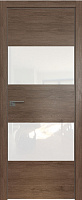 Межкомнатная дверь экошпон ProfilDoors серия ZN Модерн 10ZN, Дуб салинас темный Белый лак (кромка матвоая, 4-сторон)