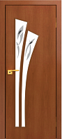 Межкомнатная дверь МДФ ламинированная Юни Стандарт С-7, Итальянский орех (фьюзинг)