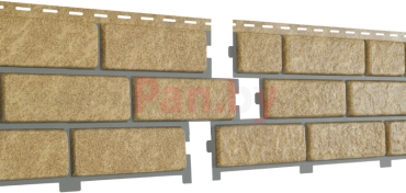 Фасадная панель (цокольный сайдинг) Ю-пласт Стоун хаус Кирпич песочный с декорированным швом фото № 1