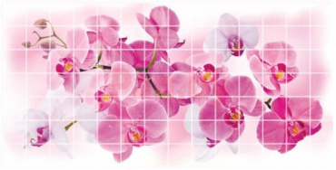 Панель ПВХ (пластиковая) листовая АртДекАрт Мозаика Орхидея розея 955х480х3.2 фото № 1