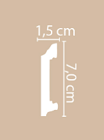 Плинтус напольный из полистирола Декомастер A025 (70*15*2000мм)
