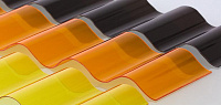 Поликарбонат профилированный Юг-Ойл-Пласт Оранжевый 0,9 мм (волна)
