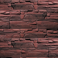 Декоративный искусственный камень Декоративные элементы Бернер Альпен 13-570 Бордовый с черным