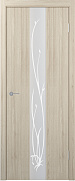 Межкомнатная дверь царговая экошпон Stark ST13 ST13, Капучино Зеркало матовое (с рисунком)