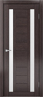 Межкомнатная дверь царговая экошпон МДФ Техно Профиль Dominika 400 Дуб серый (стекло белое, лакомат)
