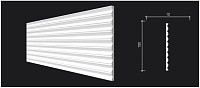 Декоративная панель из дюрополимера Decor-Dizayn Белая Лепнина DD908 3000х180х10