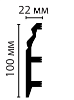 Плинтус напольный из дюрополимера Декомастер D232 (100*22*2000мм)