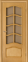 Межкомнатная дверь массив сосны Vilario (Стройдетали) Дельта ДО, Натуральный дуб (под остекление)