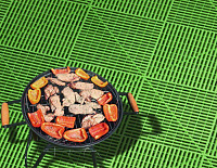 Боковой элемент газонной решетки ПВХ Альта-Профиль с пазами под замки, коричневый