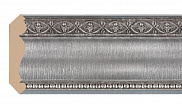 Плинтус потолочный из пенополистирола Декомастер Серебристый металлик 154-55 (76*76*2400мм)