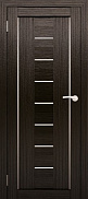 Межкомнатная дверь экошпон Юни Амати 10, Дуб венге (белое стекло)
