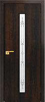 Межкомнатная дверь МДФ ламинированная Юни Стандарт С-49, Венге (художественное стекло)