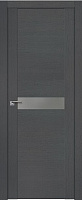 Межкомнатная дверь царговая экошпон ProfilDoors серия XN Модерн 2.05XN, Грувд Серебряный матовый лак