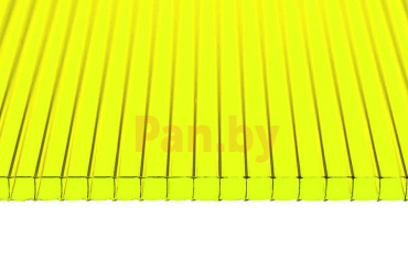 Поликарбонат сотовый Сэлмакс Групп Скарб желтый 6000*2100*6 мм, 0,86 кг/м2 фото № 1