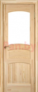 Межкомнатная дверь массив сосны Поставский мебельный центр Модель №16 ДО, Неокрашенная фото № 1