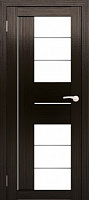 Межкомнатная дверь экошпон Юни Амати 22, Дуб венге (белое стекло)