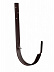 Кронштейн (держатель) водосточного желоба Grand Line Optima 125/90 длинный, круглое сечение, шоколад фото № 1
