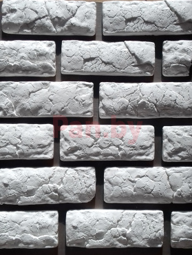 Декоративный искусственный камень Polinka Кирпич шумерский  гипсовый 1500, белый