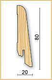 Плинтус напольный деревянный Tarkett Tango Мербау  80х20 мм
