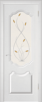 Межкомнатная дверь МДФ Ростра Орхидея, Белый Мателюкс матовый (фьюзинг)