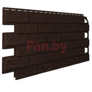 Фасадная панель (цокольный сайдинг) Vox Vilo Brick Dark brown фото № 1