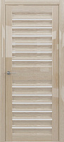 Межкомнатная дверь царговая Albero Мегаполис GL Женева 3G Мокко, белый акрилат