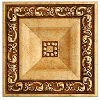 Вставка декоративная из пенополистирола Декомастер Античное золото D208-552 (120*120*22 мм)