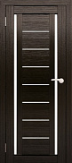 Межкомнатная дверь экошпон Юни Амати 6, Дуб венге (белое стекло)