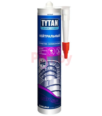 Герметик силиконовый Tytan Professional Euro-Line нейтральный, 290 мл, белый фото № 1